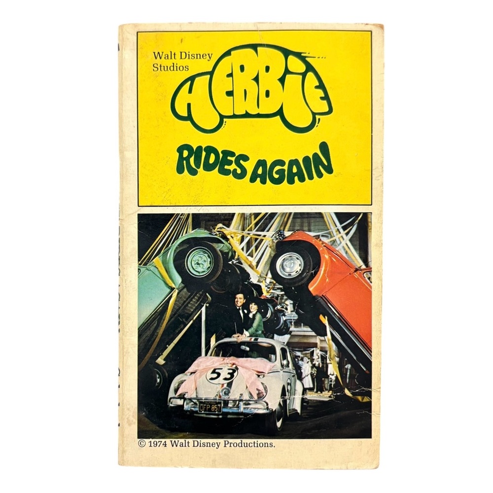 Herbie Rides Again Walt Disney Studios Movie Tie-In Book 1974 Vintage